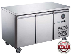 FED-X XUB7F13S2V SS 2 Door Bench Freezer