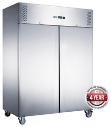 FED-X XURF1200SFV 1200L SS 2 Door Upright Freezer
