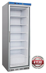 Thermaster HR400G 361L Glass Door SS Upright Fridge