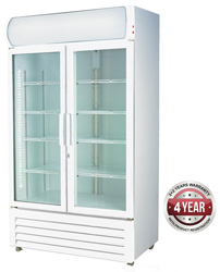 Thermaster LG-1000GE 2 Glass Door Upright Drink Fridge