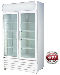 Thermaster LG-580GE 2 Glass Door Upright Drink Fridge