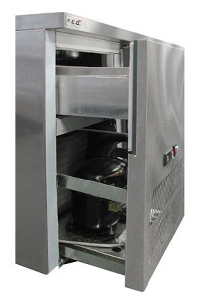 Thermaster SCB-18 Deluxe 2 Door SS Pizza Prep Fridge