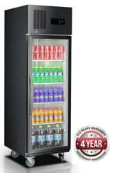 Thermaster SUCG500B 1 Door 500B Upright Display Fridge in Black