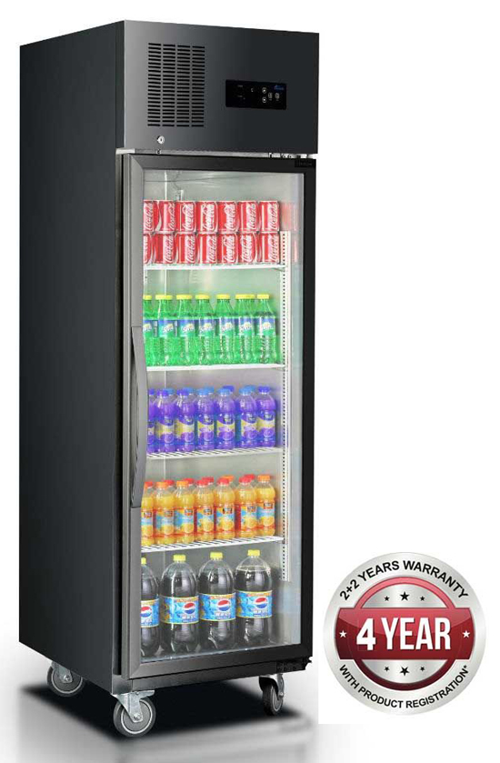 Thermaster SUFG500B 1 Door 500B Upright Display Freezer in Black