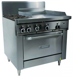 Garland GF36-2G24R Restaurant Series Gas 2 Open Top Burners 600mm Griddle Standard Oven