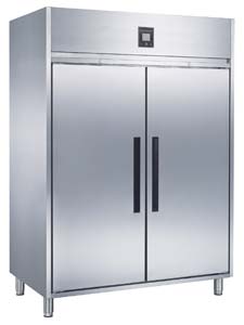 Glacian GUF2140 Stainless Steel Upright 2 Door Freezer