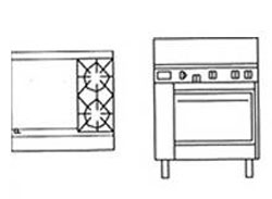 Goldstein PF24G228 2 Burner Griddle Gas Oven