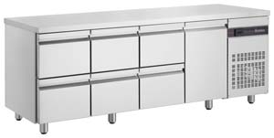 Inomak UBD6000 Under Bar 1 Door 6 Drawer Fridges