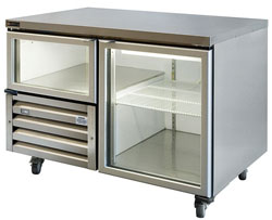 Anvil-Aire UBG1200 1.5 Glass Door Under Bench Fridge