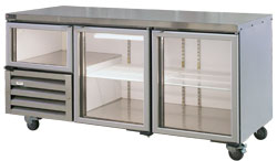 Anvil-Aire UBG1800 2.5 Glass Door Under Bench Fridge