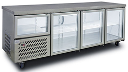 Anvil-Aire UBG2400 3.5 Glass Door Under Bench Fridge