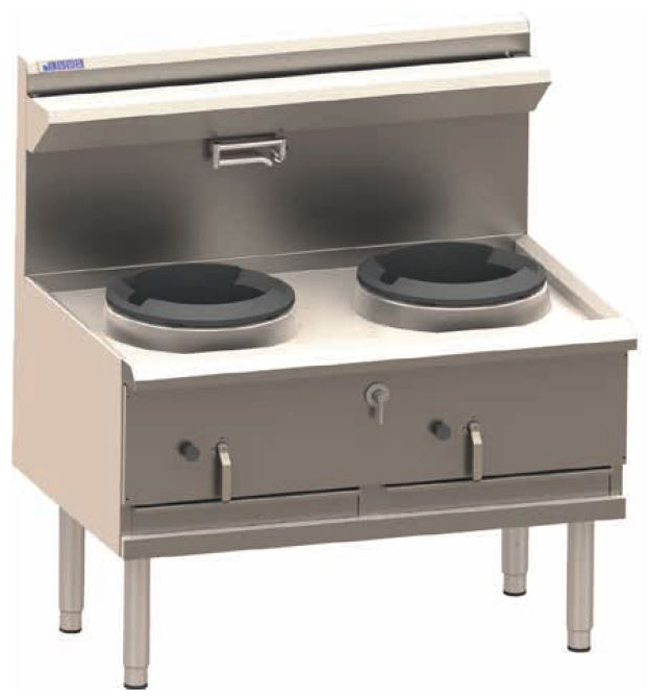 Luus WZ-2C 2 Chimney Burner Compact Waterless Wok