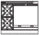 Blue Seal G516B-LS Gas Cook Top 2 Burner 600 Grill
