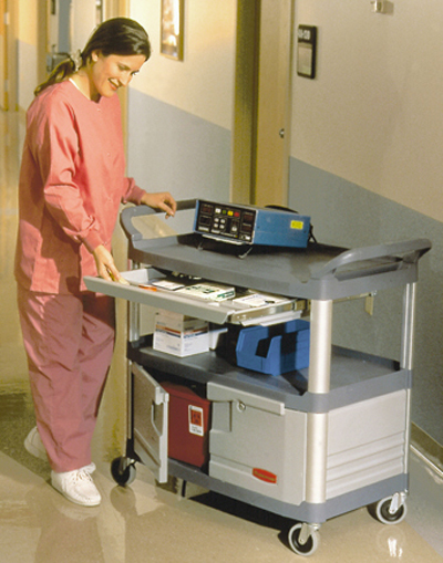 Rubbermaid 4094 Xtra Instrument Cart - FG409400GRAY