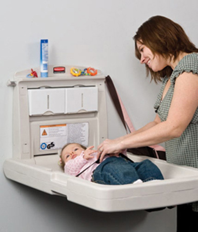 Rubbermaid 7819 Vertical Baby Change Station - FG781988LPLAT