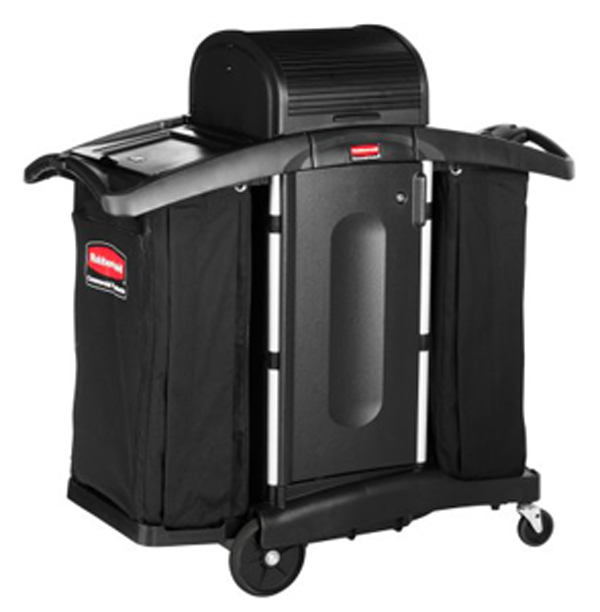 Rubbermaid 9T76 Compact Housekeeping Cart - FG9T7800BLA
