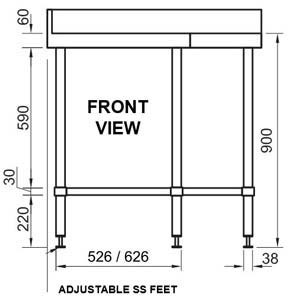 Simply Stainless SS04-900 SS Corner Bench