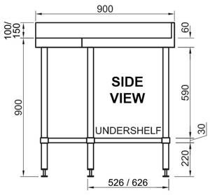 Simply Stainless SS04-900 SS Corner Bench