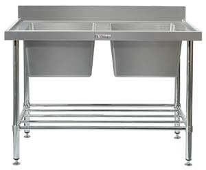 Simply Stainless SS06-1500 Double Sink Bench