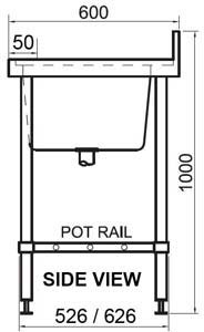 Simply Stainless SS06-7-1800 Double Sink Bench