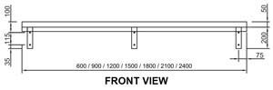 Simply Stainless SS10-2400 SS Wall Shelf