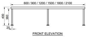 Simply Stainless SS13-1500 2 Tier Shelf