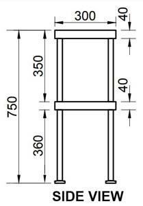 Simply Stainless SS13-1800 2 Tier Shelf