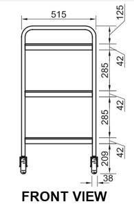 Simply Stainless SS15 SS 3 Tier Trolley