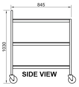 Simply Stainless SS15 SS 3 Tier Trolley
