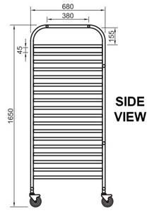 Simply Stainless SS16-2/1 SS GN Rack Trolley