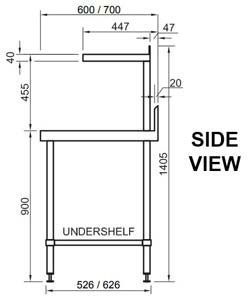 Simply Stainless SS18-7-0900 Salamander Bench