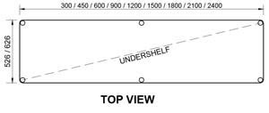 Simply Stainless SS21-1800 Under-Shelf
