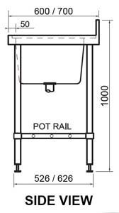 Simply Stainless SS24-2400-TB Triple Bowl Sink Bench