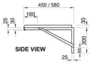 Simply Stainless SS28-MW-0580 Microwave Shelf