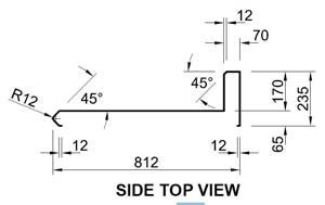 Simply Stainless SS31-BS-450 Infill Benches Blue Seal Profile