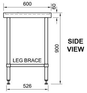 Simply Stainless SS37-0600 Dishwasher Outlet bench