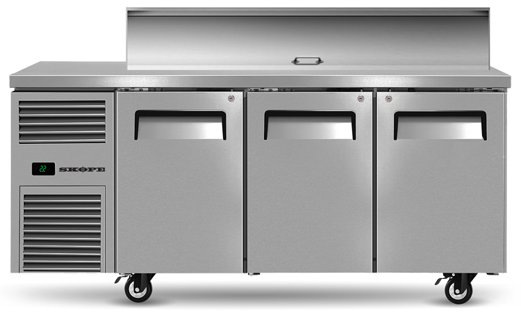 SKOPE ReFlex RF7.PPS.3.SD 3 Solid Door GN Compatible Salad Preparation Fridge