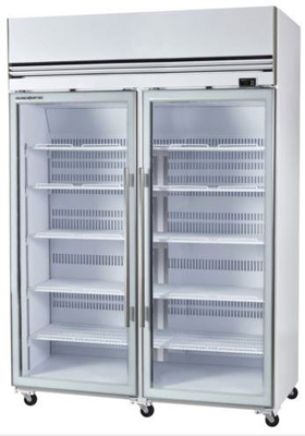 SKOPE VFX1300SS 2 Door Stainless Steel Display Freezer