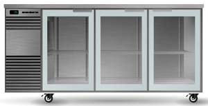 Skope BB.3.GSW-SS 3 Glass Swing Door Backbar Fridge