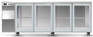 SKOPE BB.4.GSW 4 Glass Swing Door Backbar Fridge