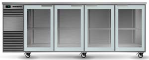 Skope BB.4.GSW-SS 4 Glass Swing Door Backbar Fridge