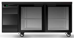 SKOPE SL.2.GSW 2 Glass Swing Door SlimLine Fridge