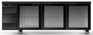 SKOPE SL.3.GSW 3 Glass Swing Door SlimLine Fridge
