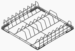 Smeg WB50D01 500x500mm Coated Wire Basket 18 Plate Self-Service Trays
