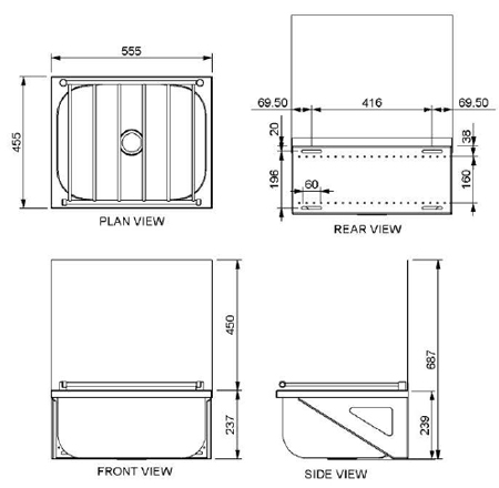 Stoddart CS-02-450 Cleaners Sink