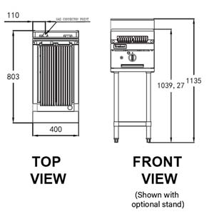 TRUEHEAT RCB4 Gas 400mm Infrared Barbeque