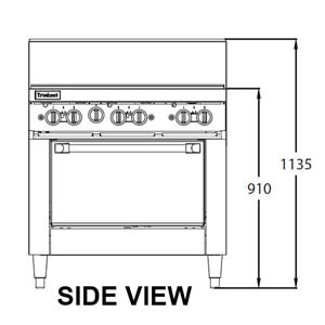 TRUEHEAT RCR9-6 Gas 6 Open Top Burners Gas Oven