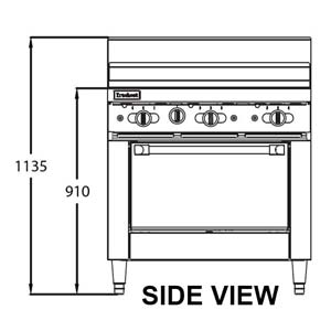 TRUEHEAT RCR9-9G Gas 900mm Griddle Gas Oven