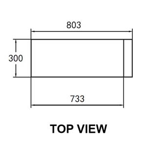 TRUEHEAT RCSPR3 300mm Infill Bench with Shelf Below