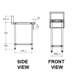 TRUEHEAT RCSPR4 400mm Infill Bench with Shelf Below